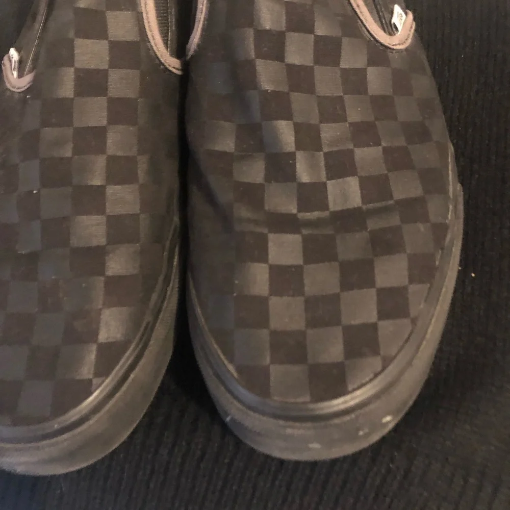 Vans Black Checkerboard Slip-On Loafers- $30 or $25 w/offer